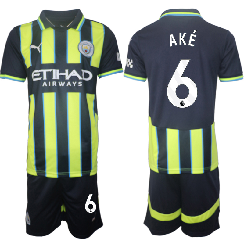 Men 2024-2025 Club Manchester City away black green #6 Soccer Jersey->indianapolis colts->NFL Jersey